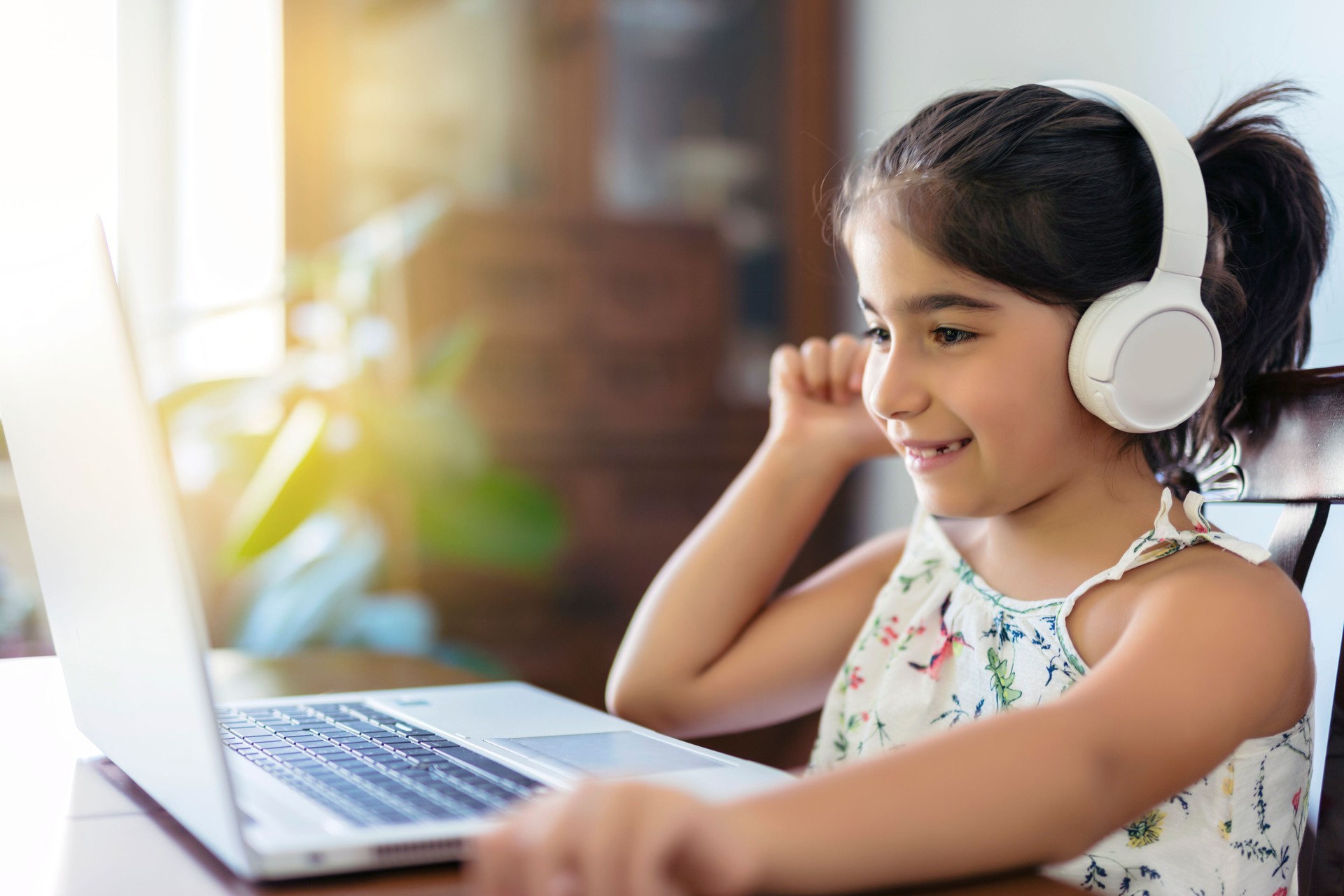 Cute Girl Distance Learning